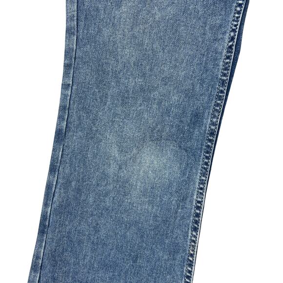 Aerie Denim Baby Flare Jeans Women Medium Stretchy Trouser Elastic Waist READ - Picture 11 of 15
